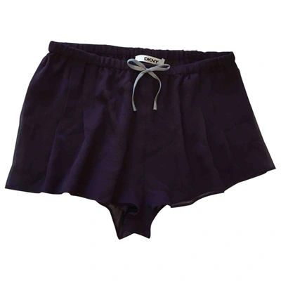 Pre-owned Dkny Purple Synthetic Shorts