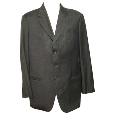 Pre-owned Armani Collezioni Wool Waistcoat In Grey