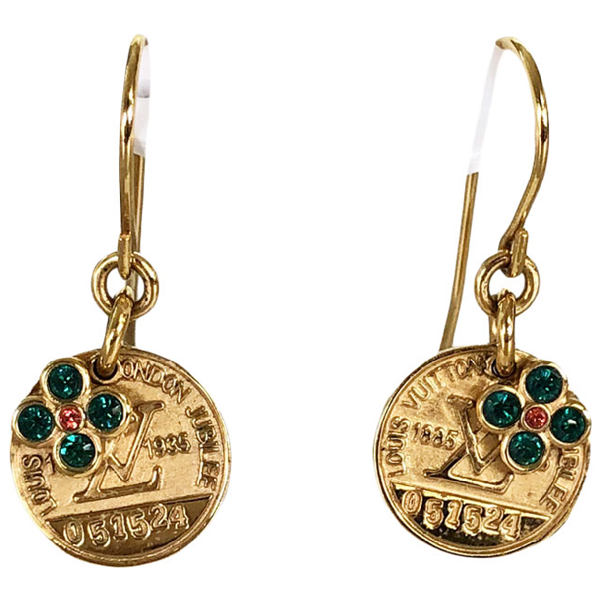Pre-Owned Louis Vuitton Gold Gold Plated Earrings | ModeSens