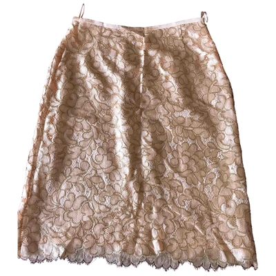 Pre-owned Escada Silk Mid-length Skirt In Orange