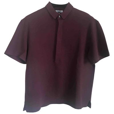 Pre-owned Valentino Polo Shirt In Burgundy