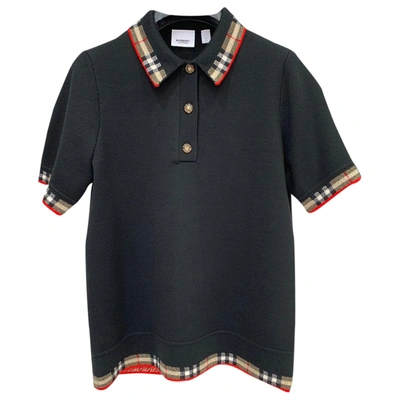 Pre-owned Burberry Wool Polo In Black