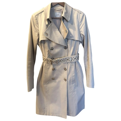 Pre-owned Guess Trench Coat In Beige