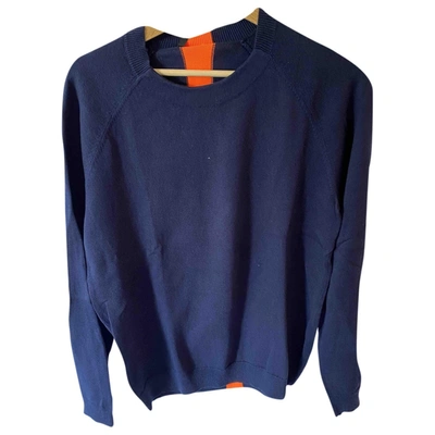 Pre-owned Alexander Wang Navy Polyester Knitwear & Sweatshirt