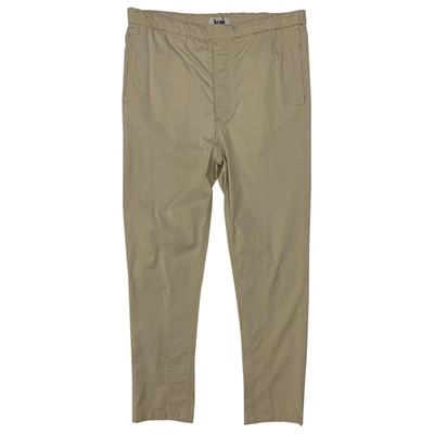 Pre-owned Acne Studios Trousers In Beige