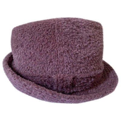 Pre-owned Agnona Hat In Purple