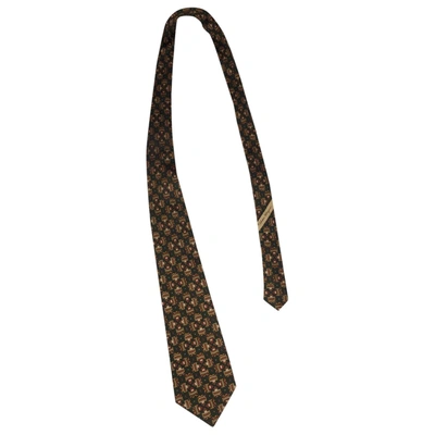 Pre-owned Ferragamo Silk Tie In Brown