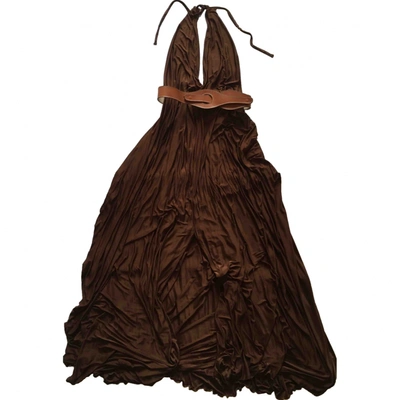 Pre-owned Emilio Pucci Maxi Dress In Brown