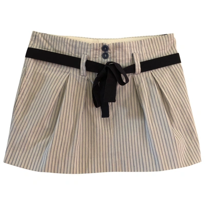 Pre-owned Mara & Mine Mini Skirt In White