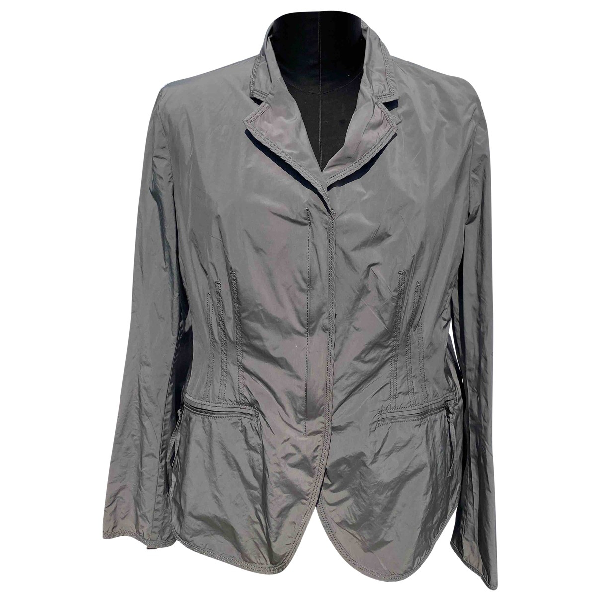 Pre-owned Prada Grey Cotton Jacket | ModeSens
