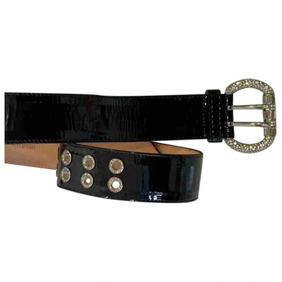 Pre-owned Giuseppe Zanotti Patent Leather Belt In Black