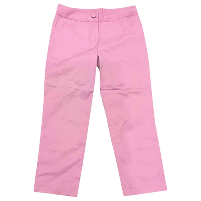 Pre-owned Blumarine Slim Pants In Pink
