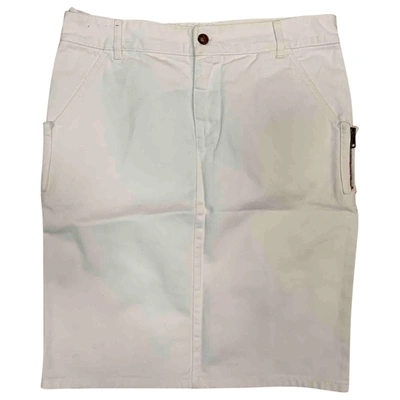 Pre-owned Gucci Skirt In White