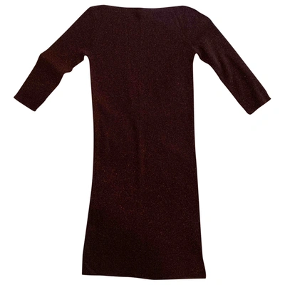 Pre-owned Joseph Silk Mini Dress In Burgundy