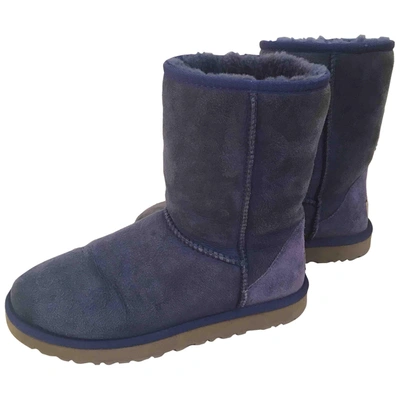 Pre-owned Ugg Snow Boots In Blue