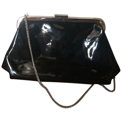 Pre-owned Dolce & Gabbana Patent Leather Clutch Bag In Black