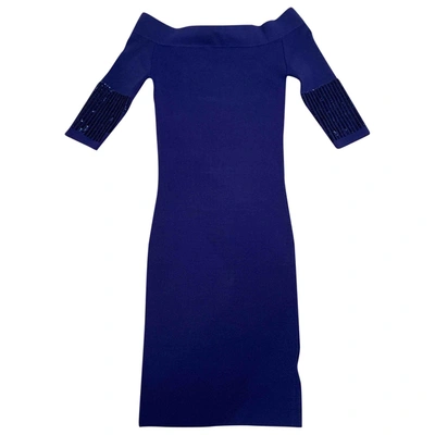 Pre-owned Guess Mid-length Dress In Blue