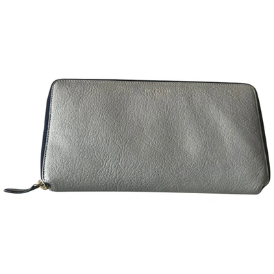 Pre-owned Smythson Leather Purse In Grey