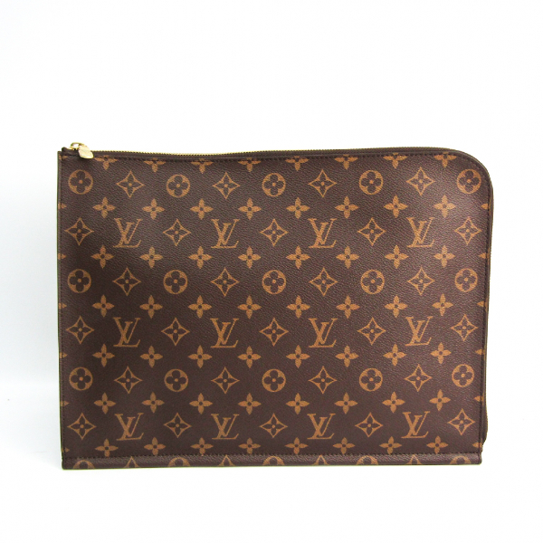 Pre-Owned Louis Vuitton Pochette Jour Gm Brown Cloth Bag | ModeSens