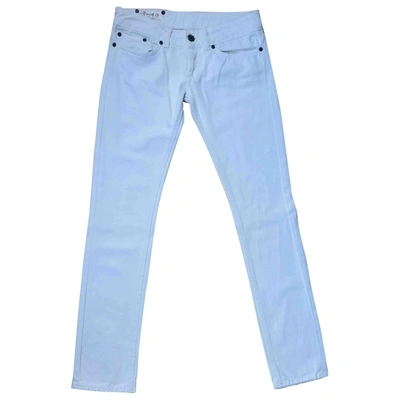 Pre-owned Dondup Slim Jeans In White