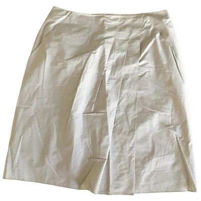 Pre-owned Paule Ka Mid-length Skirt In Beige