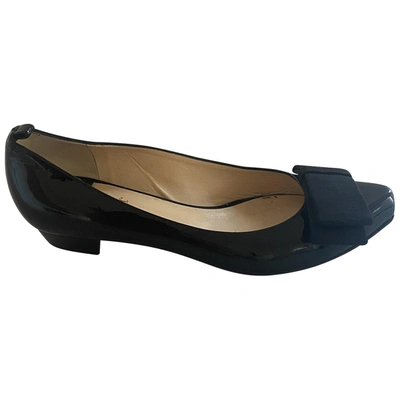 Pre-owned O Jour Patent Leather Ballet Flats In Black