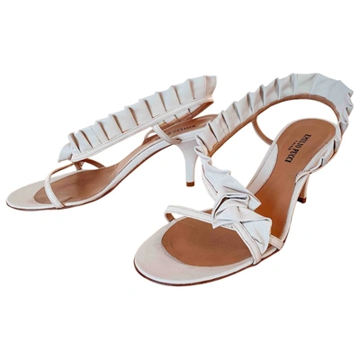 Pre-owned Emilio Pucci Leather Sandals In White
