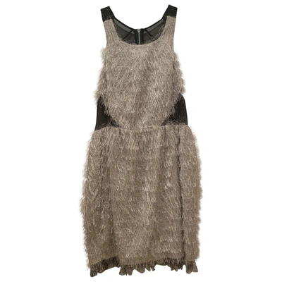 Pre-owned Whistles Mini Dress In Beige