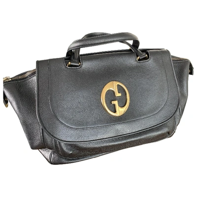 Pre-owned Gucci 1973 Black Leather Handbag
