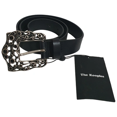 Pre-owned The Kooples Spring Summer 2019 Leather Belt In Black