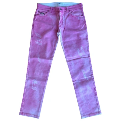 Pre-owned Blumarine Slim Jeans In Pink