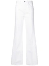 J Brand Evytte Mid Rise Wide Leg Denim Jeans In White