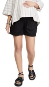 Ingrid & Isabel Elastic Waist Maternity Shorts In Black