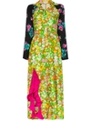 Rentrayage Palm Beach Fiesta Floral Dress In Green