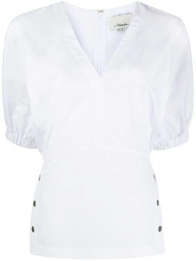 3.1 Phillip Lim / フィリップ リム Wide Studs Blouse In White