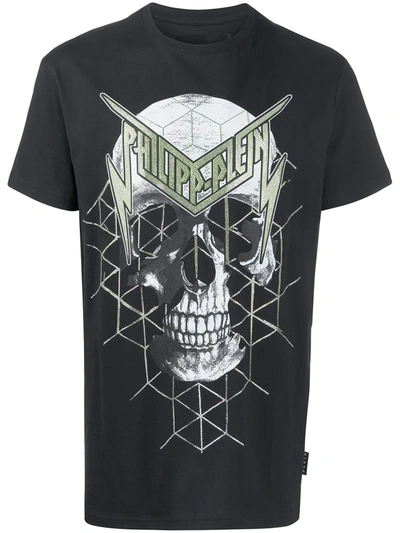 Philipp Plein Skull Print Short Sleeve T-shirt In Black