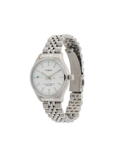Timex Waterbury 34mm Watch In Silver