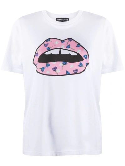 Markus Lupfer Printed Stretch-cotton Jersey T-shirt In White