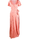 Temperley London Fresco Wrap Dress In Pink