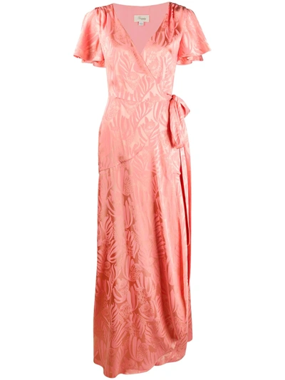 Temperley London Fresco Wrap Dress In Pink