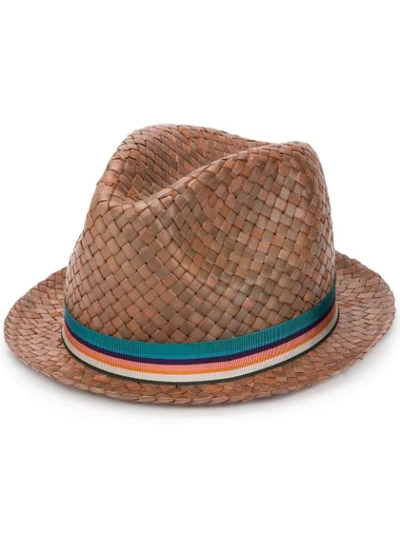 Paul Smith Men Hat Bovens Straw Hat In Brown