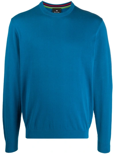 Ps By Paul Smith Schmaler Pullover In Blue