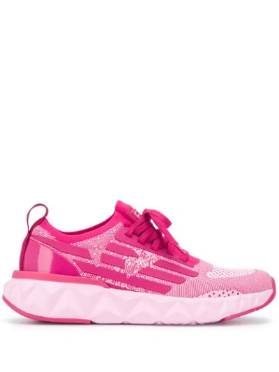 Ea7 Sock-style Jogging Sneakers In Pink