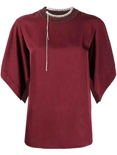 Joseph Baila Wide-sleeves T-shirt In Red