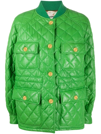 Gucci Quilted Jacket In Green