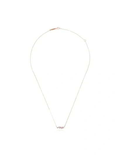 Suzanne Kalan 18kt Rose Gold Fireworks Small Sparkler Diamond Necklace In Pink