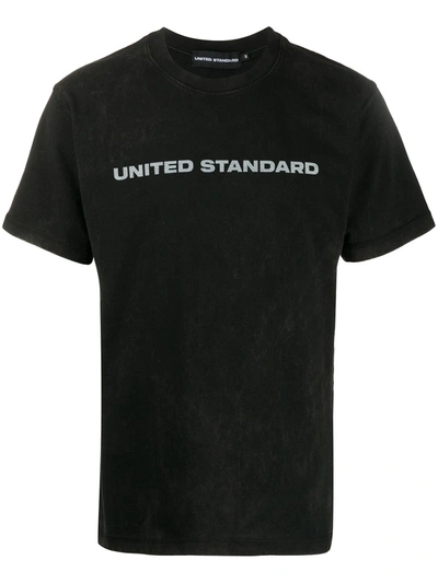 United Standard Crew Neck Printed Logo T-shirt In Black
