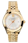Versace Hellenyium Bracelet Watch, 42mm In Gold/ Silver/ Gold