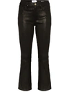 Frame 'le Crop' Lederhose In Black