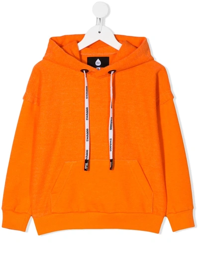 Duo Kids' Relaxed Fit Hoodie In Orange